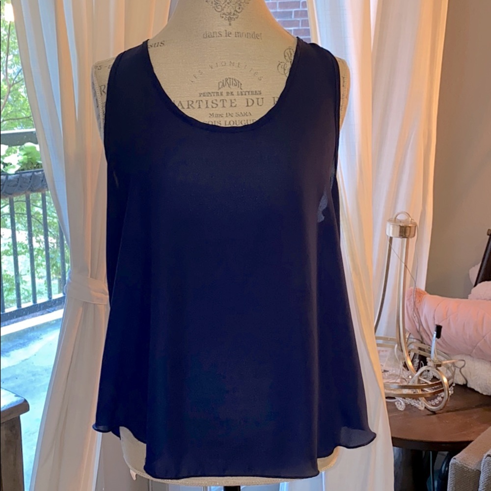 Minimi Navy Blue sleeveless tank shirt racerback M​